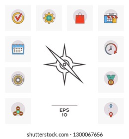 Compass line icon. Graphic elements for your design