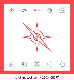 Compass line icon. Graphic elements for your design