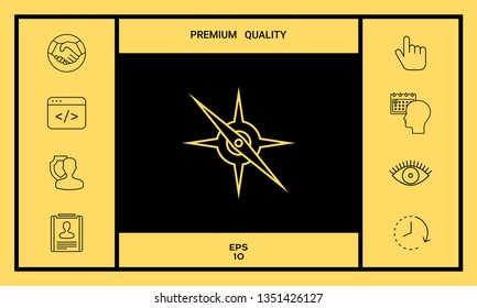 Compass line icon. Graphic elements for your design