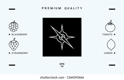 Compass line icon. Graphic elements for your design