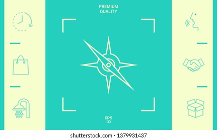 Compass line icon. Graphic elements for your design