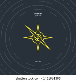 Compass line icon. Graphic elements for your design