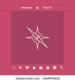 Compass line icon. Graphic elements for your design