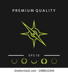 Compass line icon. Graphic elements for your design