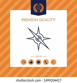 Compass line icon. Graphic elements for your design