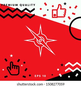 Compass line icon. Graphic elements for your design