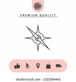 Compass line icon. Graphic elements for your design