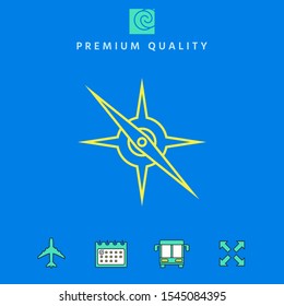 Compass line icon. Graphic elements for your design