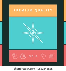 Compass line icon. Graphic elements for your design