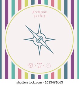 Compass line icon. Graphic elements for your design