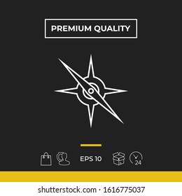 Compass line icon. Graphic elements for your design