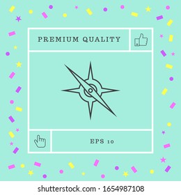 Compass line icon. Graphic elements for your design