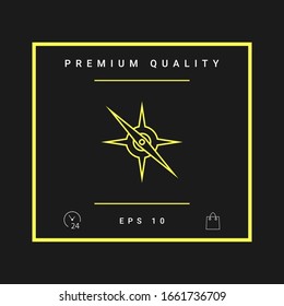 Compass line icon. Graphic elements for your design