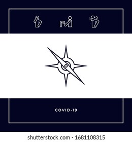 Compass line icon. Graphic elements for your design