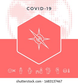 Compass line icon. Graphic elements for your design
