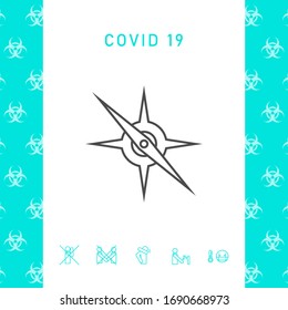 Compass line icon. Graphic elements for your design