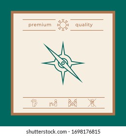 Compass line icon. Graphic elements for your design