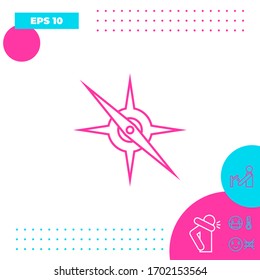 Compass line icon. Graphic elements for your design