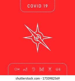 Compass line icon. Graphic elements for your design