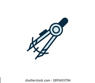 Compass line icon. High quality outline symbol for web design or mobile app. Thin line sign for design logo. Color outline pictogram on white background