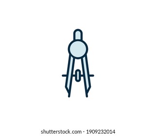 Compass line icon. High quality outline symbol for web design or mobile app. Thin line sign for design logo. Color outline pictogram on white background