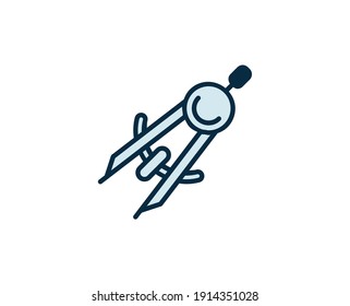 Compass line icon. High quality outline symbol for web design or mobile app. Thin line sign for design logo. Color outline pictogram on white background