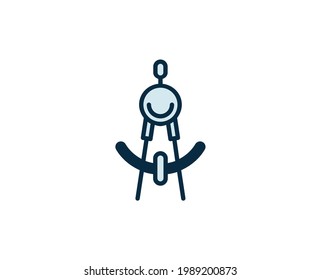 Compass line icon. High quality outline symbol for web design or mobile app. Thin line sign for design logo. Color outline pictogram on white background