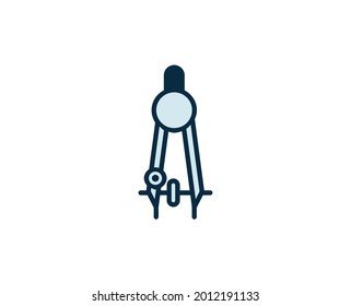 Compass line icon. High quality outline symbol for web design or mobile app. Thin line sign for design logo. Color outline pictogram on white background