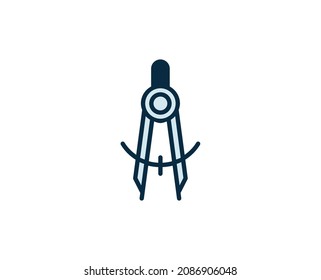 Compass line icon. High quality outline symbol for web design or mobile app. Thin line sign for design logo. Color outline pictogram on white background