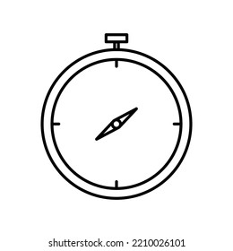 Compass line icon illustration. icon related to holiday. Simple design editable