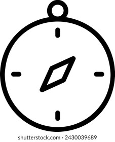 compass line icon illustration vector