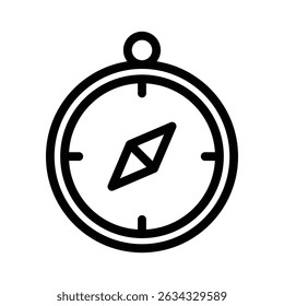 compass line icon illustration vector graphic. Simple element illustration vector graphic, suitable for app, websites, and presentations isolated on white background