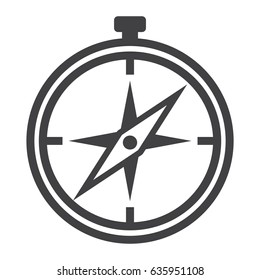 Compass line icon, navigation and travel, vector graphics, a linear pattern on a white background, eps 10.