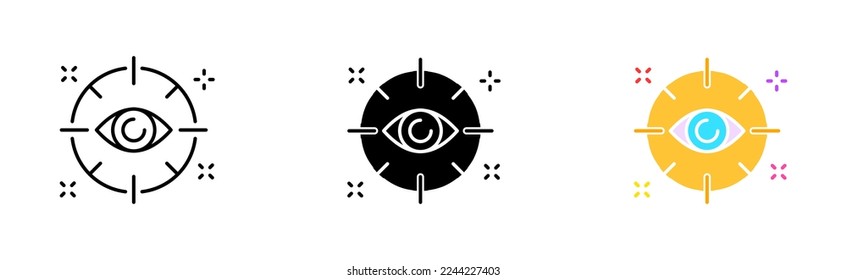 Compass line icon. Orientation on ground, hand, north, south, west, east, four corners of the world, geolocation, geography, destination. Vector icon in line, black and colorful style