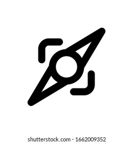 compass line icon, outline vector logo illustration, linear pictogram isolated on white background - simple icon