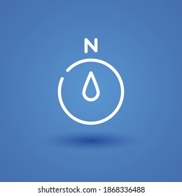 compass line icon, outline vector illustration.
