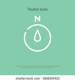 compass line icon, outline vector illustration.
