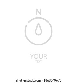 compass line icon, outline vector illustration.