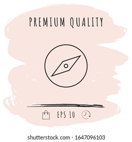 Compass line icon - simple graphic element
