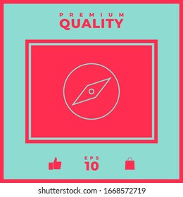 Compass line icon - simple graphic element