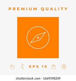 Compass line icon - simple graphic element