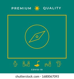 Compass line icon - simple graphic element