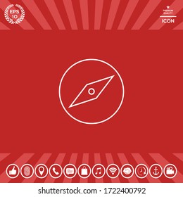 Compass line icon - simple graphic element