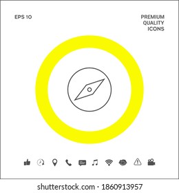 Compass line icon - simple graphic element