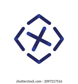 Compass line icon. Simple style camping travel poster background symbol. Logo design element. T-shirt printing. Vector for sticker.