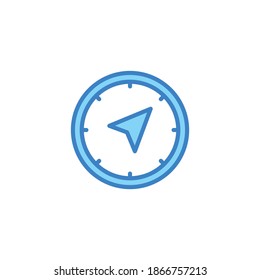 Compass line icon, Compass symbol Vector