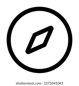 compass line icon vector design template and illustration