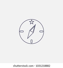 compass line icon vector illustration. map icon vector