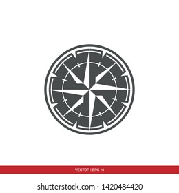 Compass Line Icon Vector Illustration - Vector