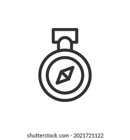 Compass line icon. Web symbol for web and apps. Sign design in outline style. Compass stroke object.